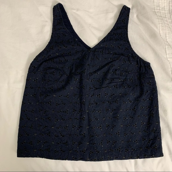 A New Day—Navy and Black Eyelet Tank Top—Size XS - Picture 3 of 10